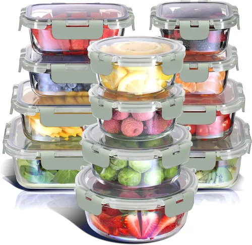 Miniatura 10 de Nestlé 24 piezas (12 contenedores herméticos aptos para congelador, 12 tapas), contenedores de almacenamiento para despensa y cocina, contenedores