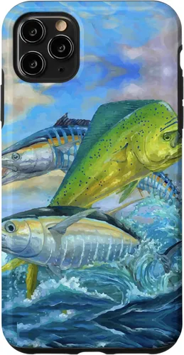 Miniatura 12 de iPhone 13 lindo Mahi Mahi verde pesca atún caso