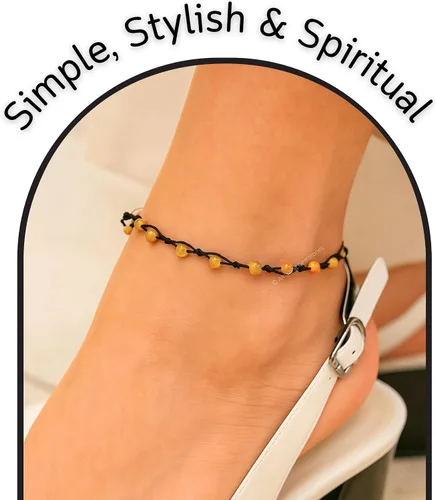 Miniatura 118 de Amazing Gemstone Crystal Anklet Ankle Bracelets for Women - Waterproof Beaded Healing Crystal Anklets, Plus Size Chakra Gemstone Bead Anklet