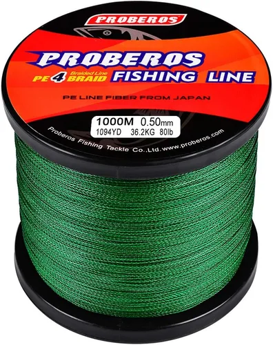 Sedal trenzado de 4 hebras, más fuerte, multifilamento, de polietileno, trenzado, para agua salada, 6 lb - 100 lb, 100 m - 300 m - 500 m, súper
