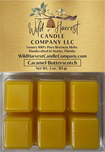 Miniatura 35 de Primera Respiración del Otoño Perfumado, 1 Paquete de Cera de Abejas Pura Derretida para Calentadores, Wild Harvest Candle Company, Tartas Cúbicas