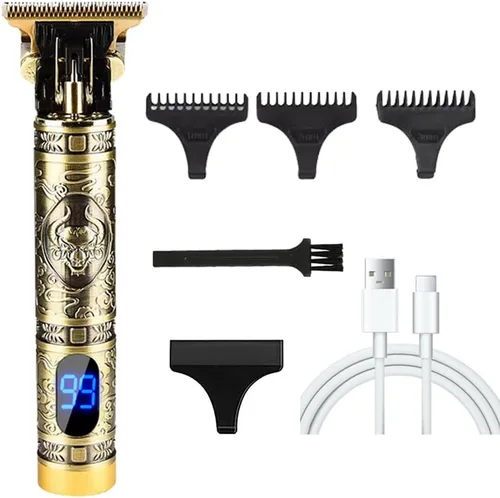 Miniatura 24 de Cortadora de pelo profesional para hombres y mujeres, inalámbrica, recargable, recortadora de pelo, kit de aseo de corte de cuerpo de metal