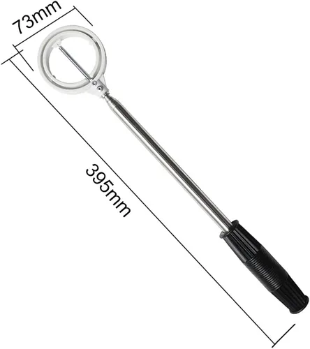 Miniatura 2 de Recuperador de pelotas de golf o herramienta de recogida con extensible automático, inoxidable para arbusto de agua blanco amarillo 2 colores regalo