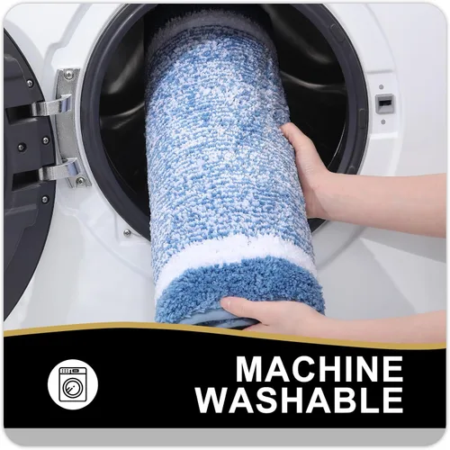 Miniatura 6 de OLANLY Alfombras de baño 24x16, tapete de baño de microfibra extra suave y absorbente, antideslizante, lavable a máquina, alfombra de baño esponjosa