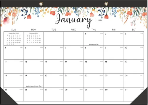Miniatura 8 de Calendario de escritorio grande 2026-2027 de 17'' x 22'' con tapete de escritorio, calendario de escritorio de 18 meses de enero de 2026 a junio