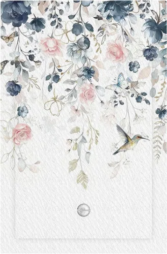 Miniatura 108 de Decorative Outlet Covers Blue Background White Cat Daisy Floral 2-Gang 1-Gang Wall Plate Single Toggle/Rocker Farmhouse Style Light Switch Covers