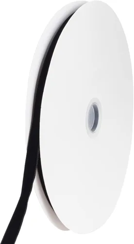 YASEO Cinta de terciopelo negro, 3/8 pulgadas x 25 yardas, ideal para gargantilla, envoltura de regalos, manualidades y decoraciones