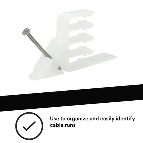 Miniatura 4 de 3M 80611237092 Apilador SI-1, enruta varios números de cables de manera organizada, blanco