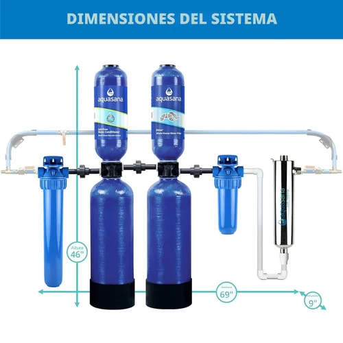 Miniatura 7 de Aquasana Sistema de Filtro de Agua para Toda la Casa 1,000,000 Galones Alternativa de Suavizante Sin Sal UV, Carbón y KDF Combate hasta