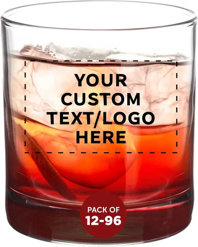 Miniatura 19 de DISCOUNT PROMOS Lexington Rocks Vaso de Whiskey 10.5 oz, Juego de 12, Paquete a Granel - Perfecto para Scotch, Bourbon, Whiskey, Cóctel - Negro