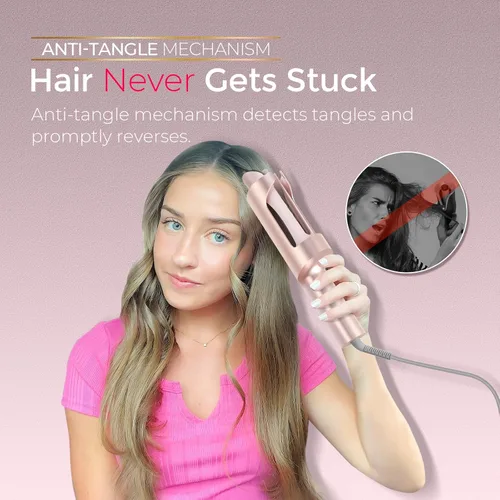Miniatura 6 de Rizador Automático Rotativo Mejorado - TYMO CurlPro Plus Varilla de Rizado de Barril Largo para Cabello Largo, Rizador de Pelo Cerámico