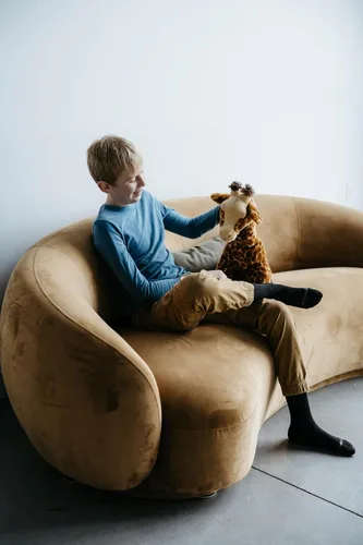 Miniatura 6 de The Petting Zoo Peluche de jirafa, regalos para niños, animales salvajes del zoológico Onez, juguete de peluche jumbo de jirafa de 24 pulgadas