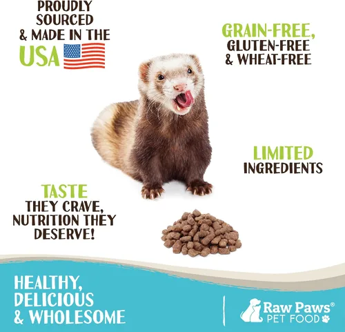 Miniatura 2 de Raw Paws Alimento liofilizado para hurones – Receta de carne de res, 16 onzas – Hecho en Estados Unidos – Dieta de hurones sin granos para hurones