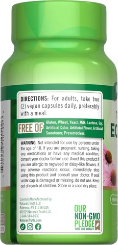 Miniatura 7 de Cápsulas de extracto de equinácea 1300 mg 100 unidades Sin OMG y sin gluten por Nature's Truth