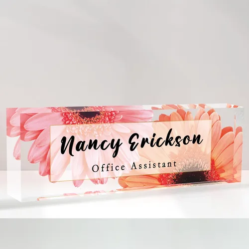 Miniatura 20 de Placa de nombre de escritorio personalizada, placas de identificación acrílicas personalizadas para escritorio, accesorio de oficina para mujeres
