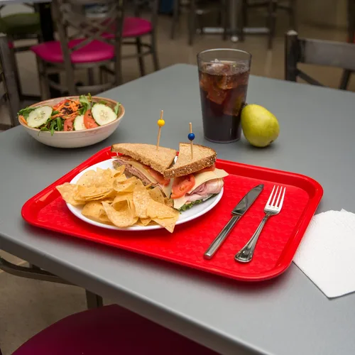 Miniatura 3 de Carlisle FoodService Products CT121605 Bandeja estándar para cafetería/comida rápida, 12 x 16 pulgadas, color rojo