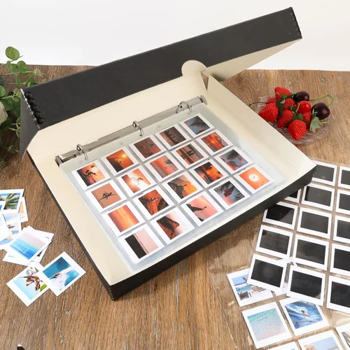 Miniatura 5 de Lineco, Páginas de álbumes de almacenamiento de diapositivas de polipropileno, fundas de página de carga superior, páginas con capacidad para 20