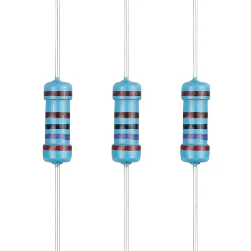 Miniatura 19 de 100 resistencias de 1 ohm 1/2 W (0.5 vatios) ±1% tolerancia de película metálica, resistencia fija de múltiples valores de resistencia opcional