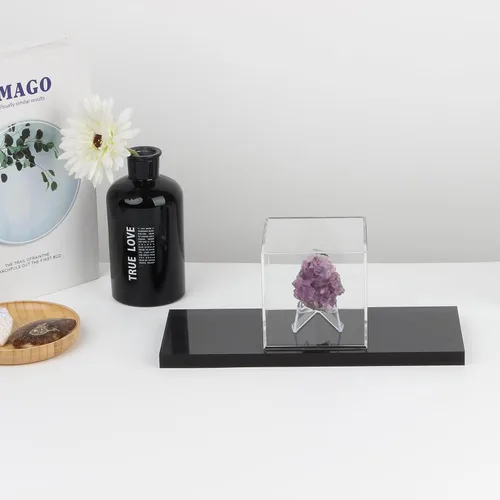 Miniatura 3 de Caja de exhibición de medallas de trofeos de acrílico con mini caballete, estuche de almacenamiento de múltiples anillos para anillos de campeonato