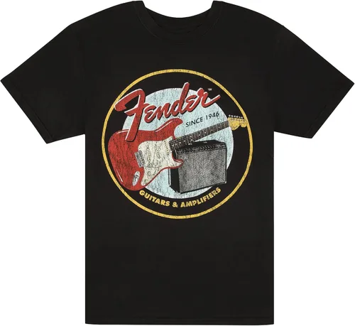 Fender Camiseta 1946 Guitars & Amplifiers, color negro vintage, talla S