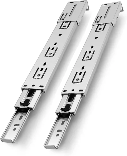 Miniatura 13 de Gobrico Rodamiento de bolas de extensión completa de cierre suave de 12 pulgadas para cajones de montaje trasero con soportes, 1 par