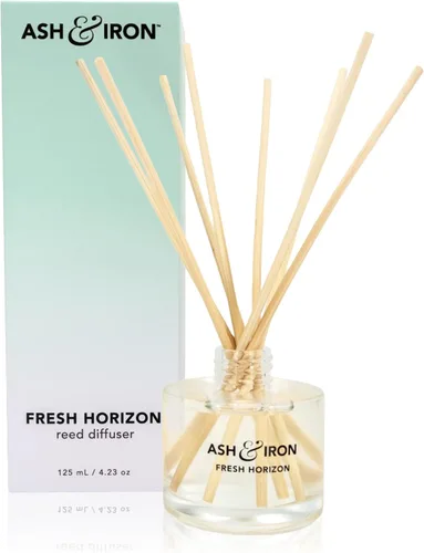 Difusor de varillas de lujo para el hogar y el baño – Ash & Iron Fresh Horizon, Crisp Alpine Air & Cactus Blossom, 4.2 fl oz, 3-5 meses de duración