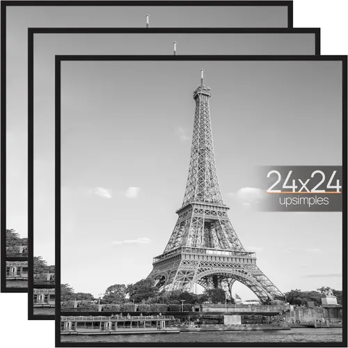 Miniatura 41 de upsimples Portarretratos de 11 x 14 pulgadas, color negro, paquete de 3 marcos de póster a prueba de arañazos de 11 x 14 pulgadas para galería