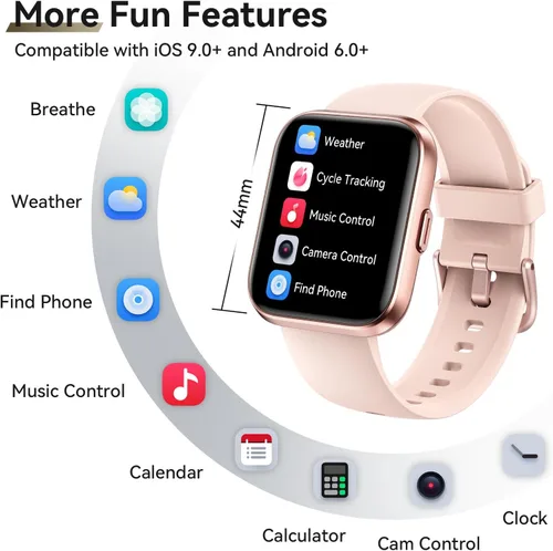 Miniatura 8 de Relojes inteligentes para hombres (Android/iPhones), más de 120 modos deportivos con monitor de ritmo cardíaco, monitor de ritmo cardíaco