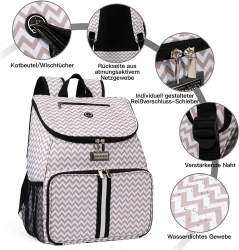 Miniatura 5 de BAGLHER Bolsa de viaje para perros, mochila de suministros para mascotas aprobada por aerolíneas, mochila de viaje para perros con 2 cuencos