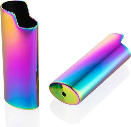 2 piezas encendedor caso titular metal vintage floral estampado ajuste para BIC Full J6 Series encendedor Colorido