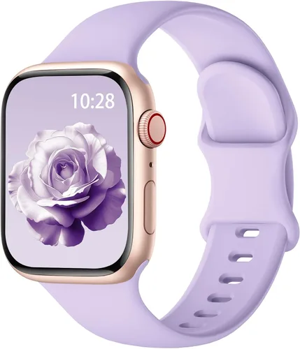 Miniatura 29 de Correa de silicona deportiva compatible con bandas de Apple Watch de 38mm 40mm 41mm 42mm 44mm 45mm 46mm 49mm para mujeres y hombres, correa