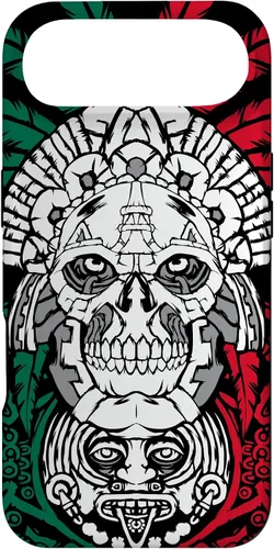Miniatura 26 de iPhone 11 Pro Max Aztec Warrior Skull - Ancestros mexicanos - Funda de raíces mexicanas