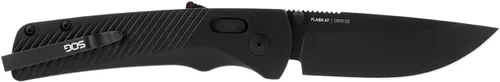 Miniatura 2 de SOG Flash AT para uso diario, cuchillos plegables de bolsillo ambidiestros rectos, mango ergonómico y clip de transporte profundo, hoja de acero D2