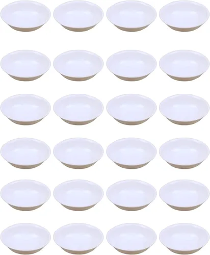 Juego de platos de salsa de soja, platos irrompibles de melamina para condimentos para sushi, 1.5 onzas para servir pequeños platos de aperitivos,