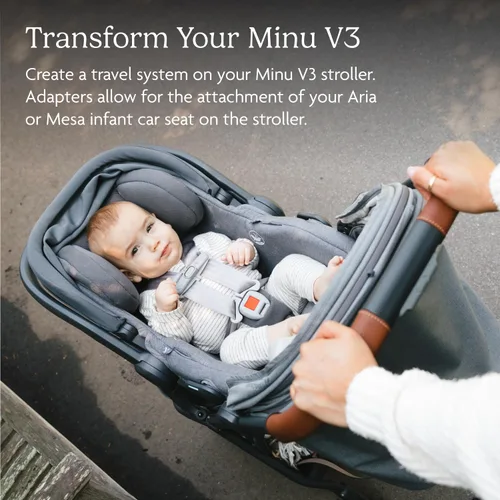 Miniatura 3 de UPPAbaby Adaptador para Minu V3 – Compatible con asientos de coche Aria y Mesa – Fijación rápida + segura – 1 par