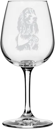 Miniatura 24 de Copa de vino de 12.75 onzas con diseño de perro grabado