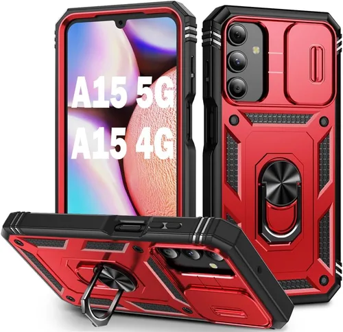 Miniatura 120 de PASNEW Funda para Samsung Galaxy A54, Soporte Metálico y Cubierta Deslizante para Cámara, Militar Multicapa Resistente de Cuerpo Completo a Prueba