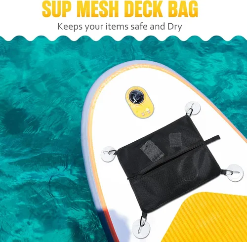Miniatura 5 de Bolsa de malla para tabla de remo de pie, tabla de surf, kayak, negro, talla única