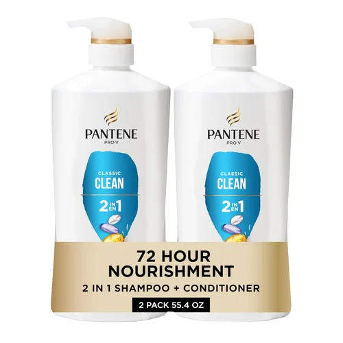 Miniatura 13 de Pantene Champú y acondicionador 2 en 1, renovación diaria de la humedad, nutrientes Pro-V para cabello seco, tratado con color, lacio a rizado
