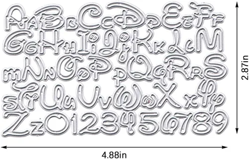Miniatura 2 de Hying Matriz de números del alfabeto mayúsculas 26 para hacer tarjetas, mayúsculas y minúsculas, 26 letras para álbumes de recortes, papel