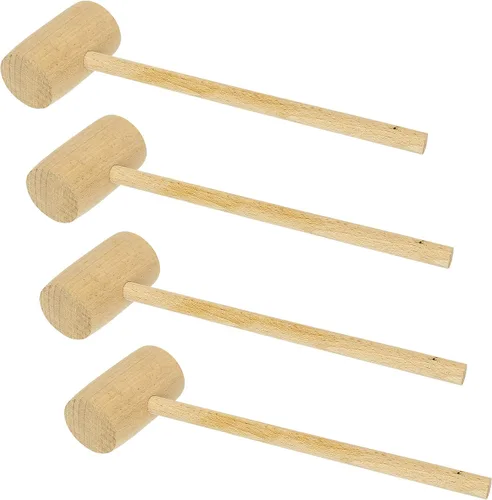 Miniatura 3 de Southern Homeware - Martillo de madera para galletas de mariscos, langosta y mariscos, juego de 4 unidades de madera dura