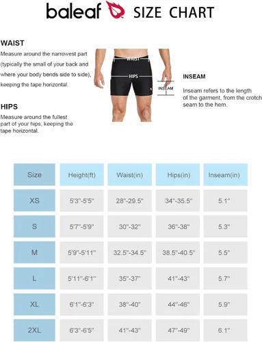 Miniatura 6 de BALEAF Traje de baño deportivo para hombre, de compresión de secado rápido, pierna cuadrada
