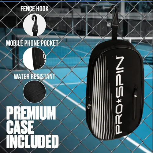 Miniatura 5 de PRO-SPIN Paletas de pickleball de fibra de carbono, juego de 2 con bolas para interiores y exteriores, bolsa o 1 paquete con cubierta, regalo Set