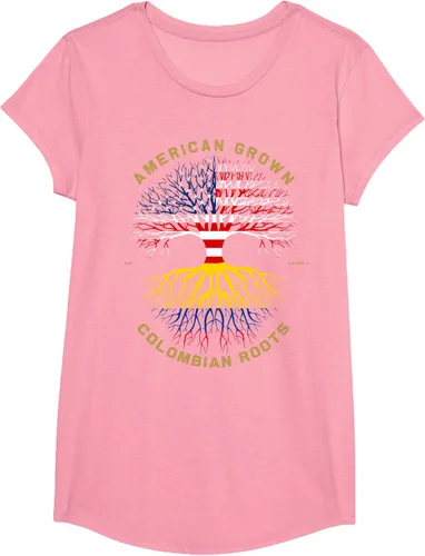 Miniatura 96 de Camiseta de regalo con la bandera de Estados Unidos con árbol de raíces colombianas