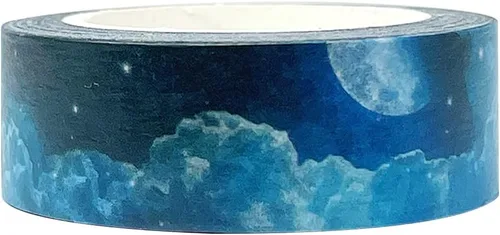 Miniatura 8 de allydrew Cinta adhesiva Washi de hermosos paisajes, 0.591 in x 32.8 ft, veleros y gaviotas