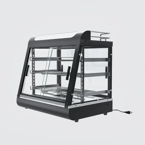 Miniatura 2 de vitrina de calentador de alimentos de 27 pulgadas, calentadores de alimentos comerciales de 3 niveles con estante superior para leche/botellas
