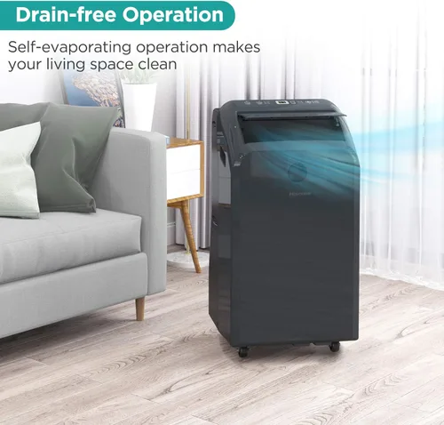 Miniatura 7 de Hisense Aire acondicionado portátil de doble manguera con tecnología inversor, ventilador deshumidificador de refrigeración de 10,000 BTU