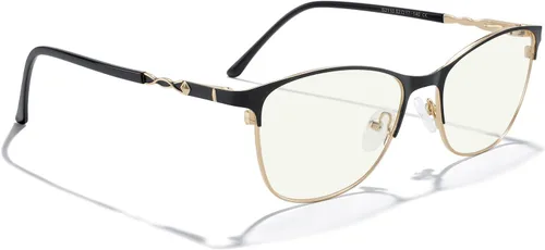 Miniatura 5 de MERRY'S Gafas de lectura para mujer, lentes de bloqueo de luz azul para mujer, anteojos de lectura para computadora Negro y oro-2.047 in