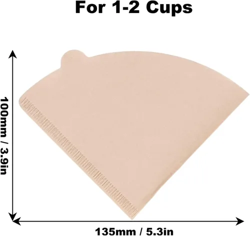 Miniatura 2 de 100 piezas de papel de filtro de café, polvo de café, papeles de pulpa de madera, colador para taza de filtro, olla de mano, goteo, para colgar