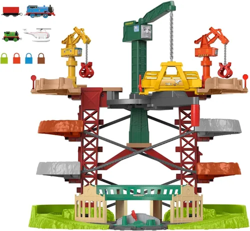 Miniatura 3 de Thomas & Friends - Juego de supertorre con trenes motorizados, grúas y pistas para niños de preescolar, a partir de 3 años